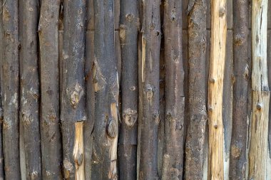 Kahverengi ahşap günlükleri duvar arka plan kapalı