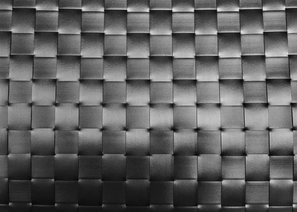 Closed Up of Black Plastic Weaving Pattern — Stock Photo, Image
