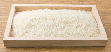 Tayland Yasemin pirinç kahverengi ahşap tepsi