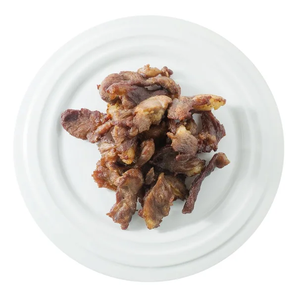 Vue du dessus du boeuf thaïlandais Jerky ou du boeuf frit — Photo