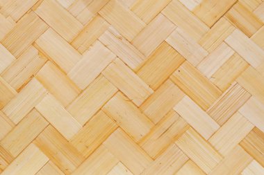 Bambu sepet örgüsü deseni dokusuna kapandı