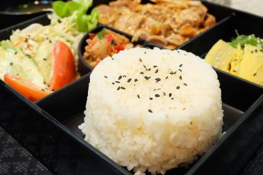 Teriyaki tavuk lezzetli Japon Bento kutusu