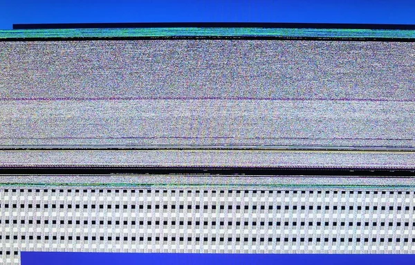 Computer Screen Error with Abstract Glitch Background