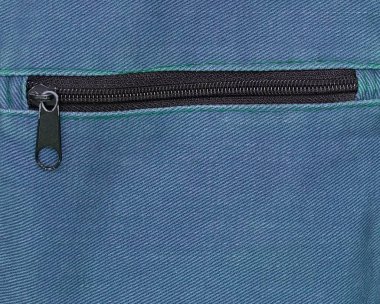 Yakın kadar olan fermuar üstünde mavi çanta arka plan