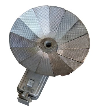 Beyaz arka plan üzerinde eski Retro kamera flaşı