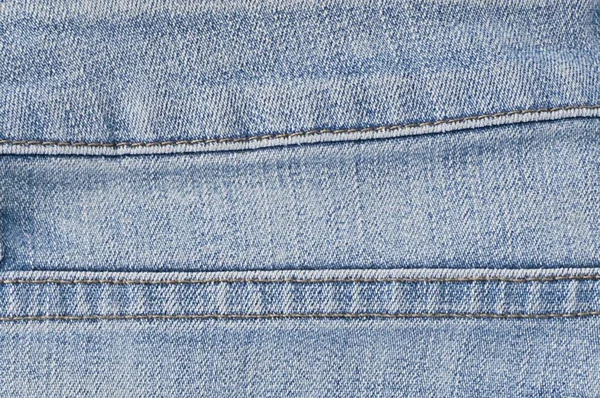 Close Up Blue Denim Jean Texture with Seams — Stock Photo, Image