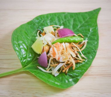 Tay meze ısırık boyutu tembul yaprak sarma