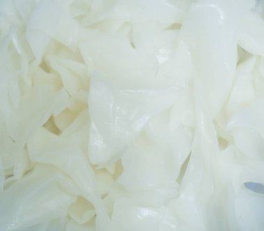 Haşlanmış geniş Pirinç Noodle yakın çekim