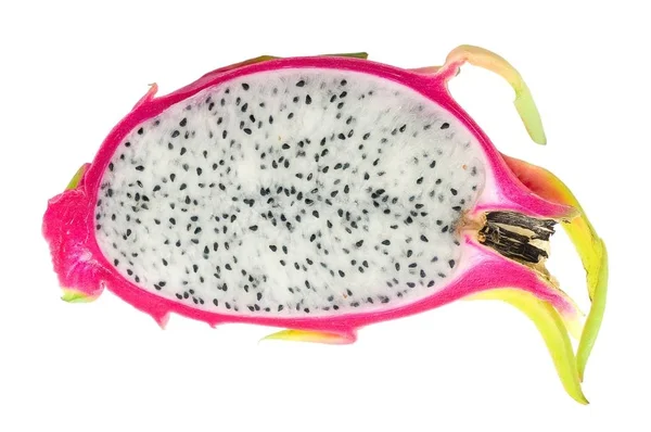 Fresh Fruits Ripe Sweet Dragon Fruit Pitaya Isolated White Background — Stock Photo, Image