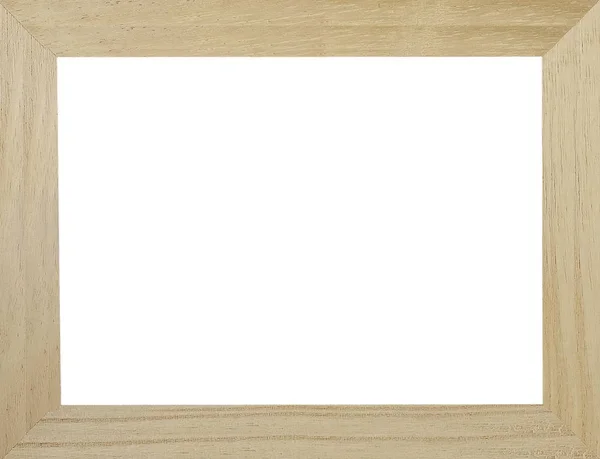 Brown Wooden Frame With Copy Space on White Background — Stock Photo, Image