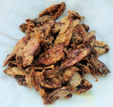 Tuzlu gevrek derin kızarmış kalamar ve ahtapot