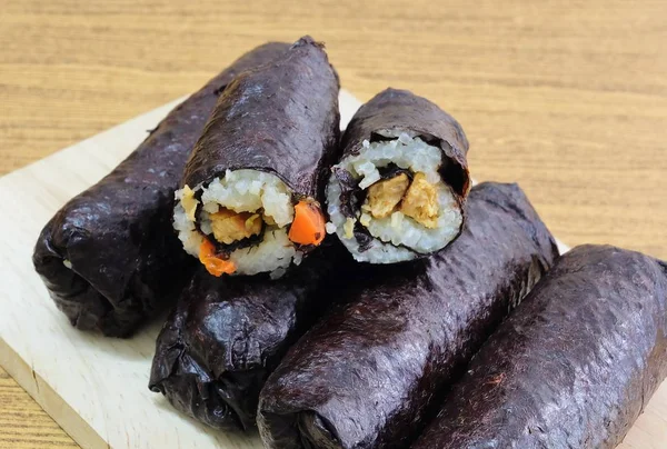 Masakan Jepang Vagetarian Tradisional Rice Maki Sushi Roll Stuff Jepang — Stok Foto