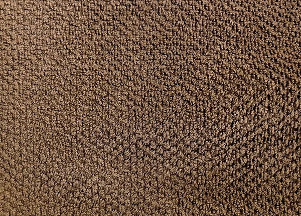 Tecido Têxtil Close Brown Toalha Algodão Terry Textura Fundo Com — Fotografia de Stock