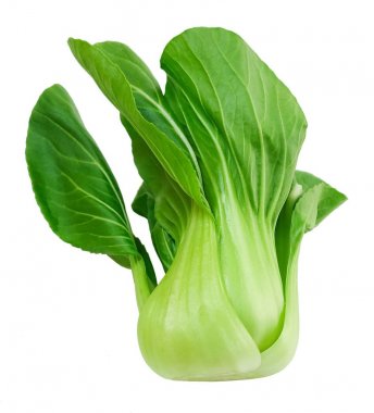 Sebze, lezzetli taze yeşil Bok Choy, Pok Choi veya Pak Choi beyaz arka plan üzerinde izole.