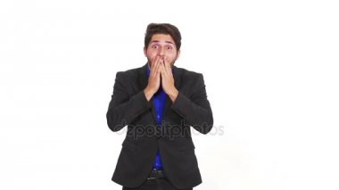 Yakışıklı adam şaşkınlık