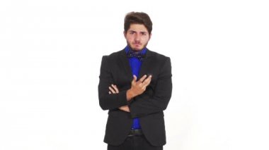 Tiksinti moda iyi görünümlü adam