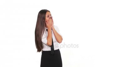 Korkmuş genç kadın çığlığı
