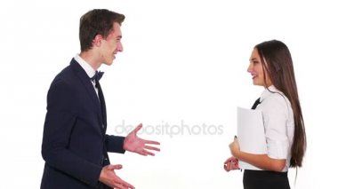 Konuşan ve titreyen eller iş ortakları