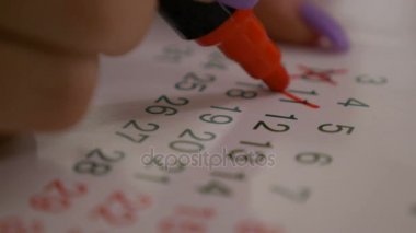 Kadın doğum önleme takvim gün kavramı üzerinde geçiş closeup