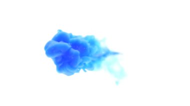Toz boya mavi mürekkep su arka plan boya dökülmesini makro