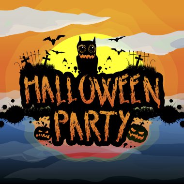 Grunge Cadılar Bayramı illüstrasyon