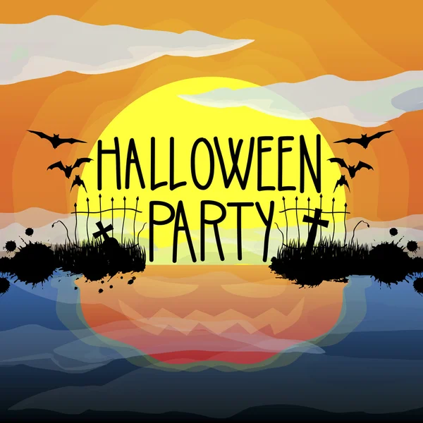 Halloween párty ilustrace — Stockový vektor