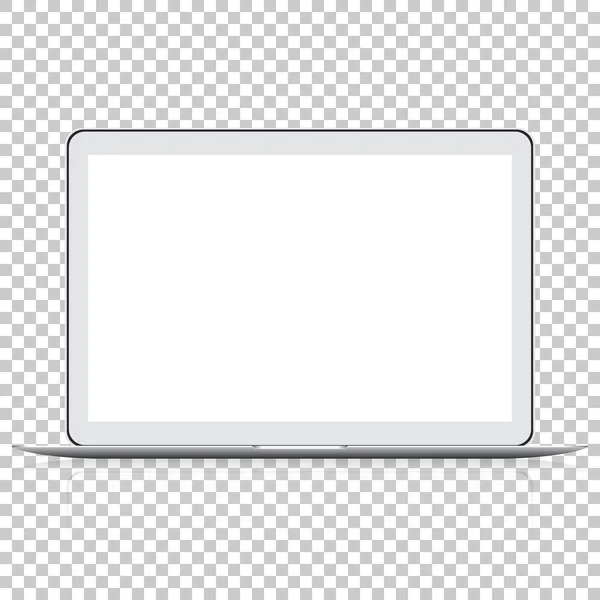 Moderner Hochglanz-Laptop isoliert auf transparentem Hintergrund. — Stockvektor