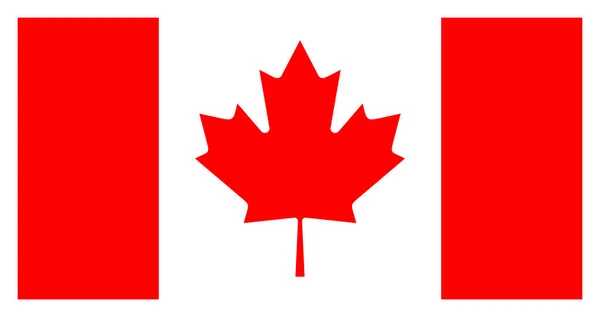 Bandera de Canadá, colores oficiales y proporción correcta . — Vector de stock