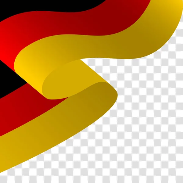 Vetor Ilustração de uma bandeira alemã ondulada . —  Vetores de Stock