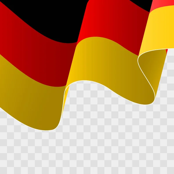 Vektör sallanan bir Alman bayrağı çizimi. — Stok Vektör