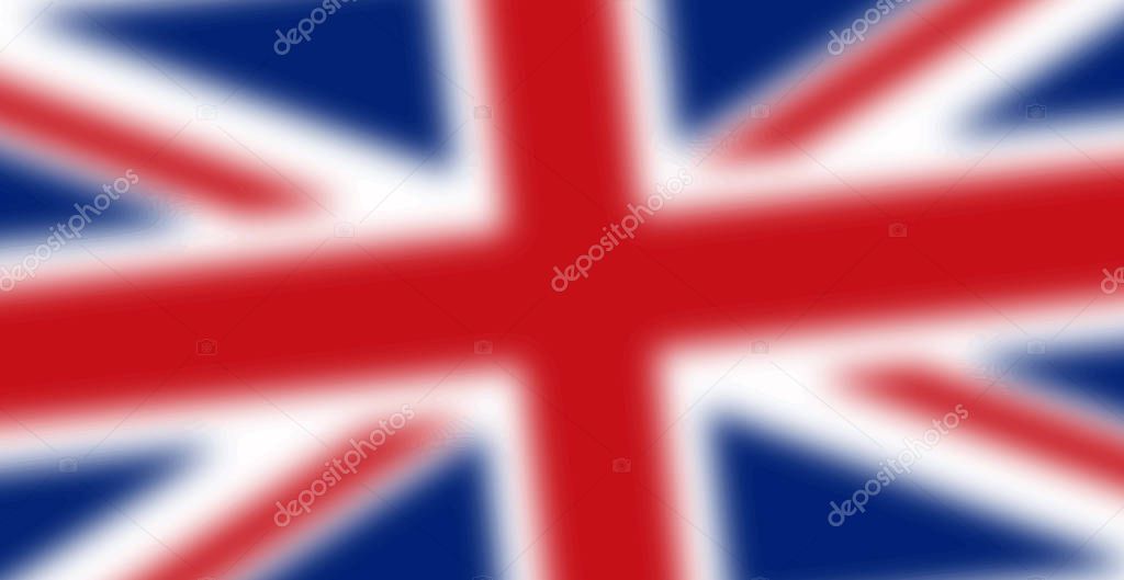 Blurred England flag. Blurred UK flag. England symbol. Blurred United Kingdom flag.