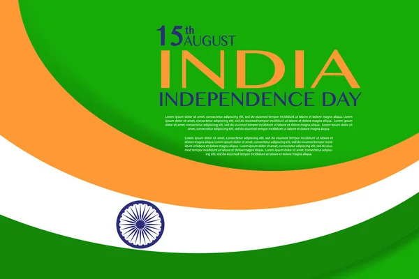 Independence Day of India. 15 th of August — Stock Vector