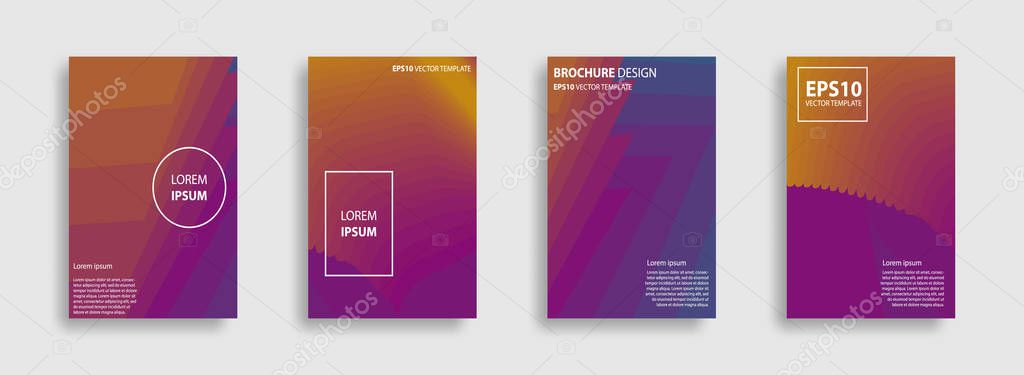 Minimal Vector covers design. Minimal covers set. Abstract 3d meshes. Covers with minimal design.