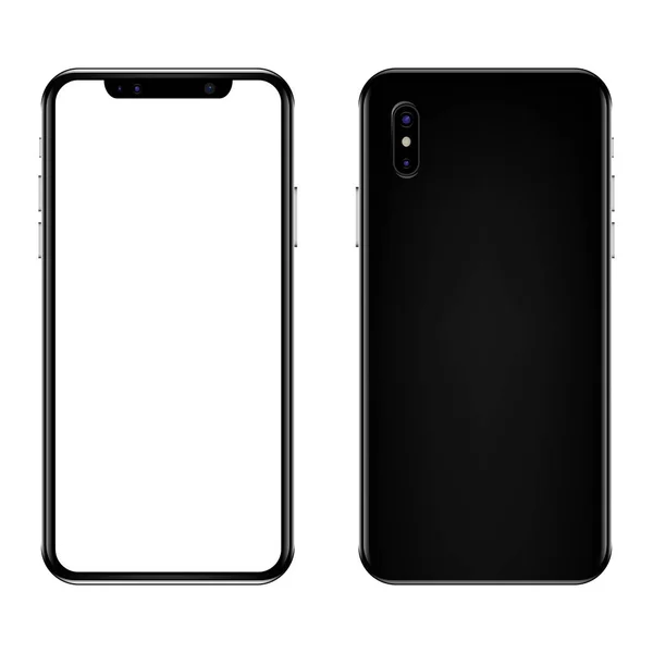 Nuevo diseño de smartphone aislado. Móvil mockup teléfono . — Vector de stock