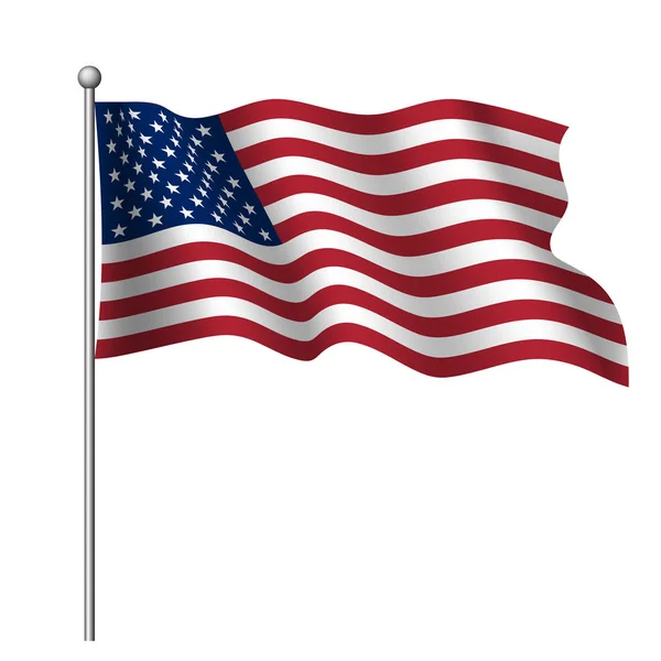 Drapeau national des États-Unis d'Amérique — Image vectorielle