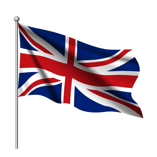 Размахивая флагом Великобритании . — стоковый вектор