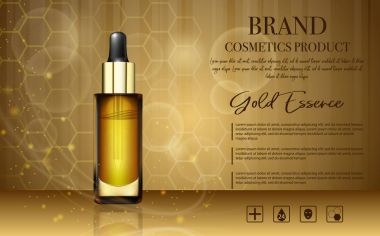 Gerçekçi 3d kozmetik tasarım şablonu.