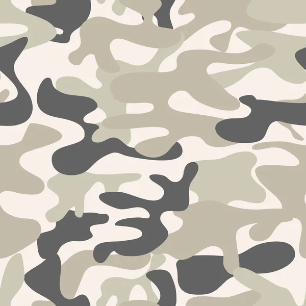 Patrón de camuflaje sin costuras. Textura caqui, ilustración vectorial. — Vector de stock