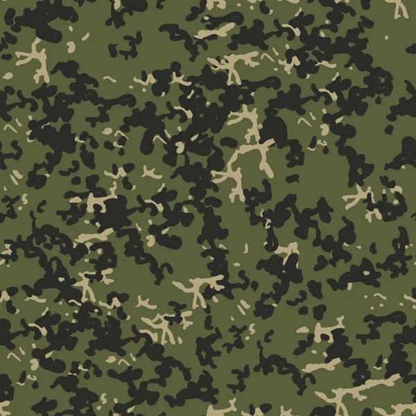 Текстура военной камуфляж повторяет бесшовные армии зеленая охота — стоковый вектор