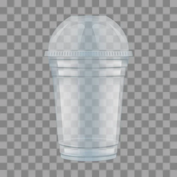Чистая пластиковая чашка с шаровым куполом — стоковый вектор