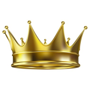 Altın renkli gerçekçi royal crown