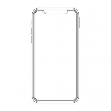 Anahat modern smartphone çizim. 