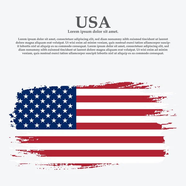 ( 영어 ) Grunge American flag.Vector flag of USA. — 스톡 벡터