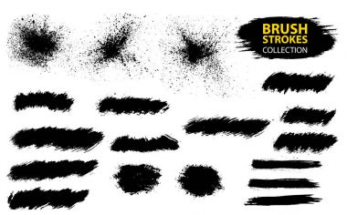 Siyah boya, mürekkep, grunge, kirli fırça darbeleri.. 