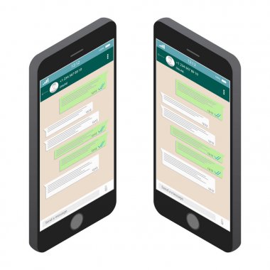 Sosyal ağ kavramı. Boş şablon. Sohbet ve mesajlaşma.