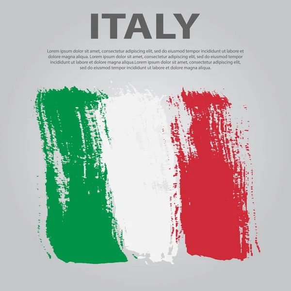 Итальянский флаг. Флаг Италии, штрих-фон . — стоковый вектор