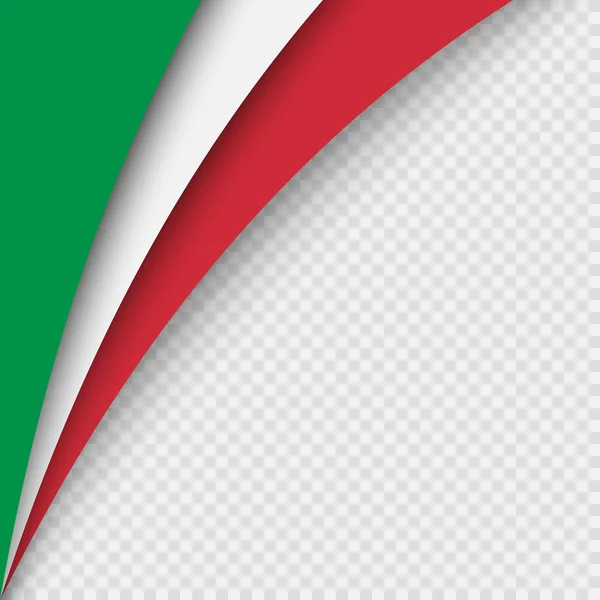 イタリアの国旗。碑文のイタリア語翻訳: イタリア。6 月の 2 番目の。イタリア共和国の休日 — ストックベクタ