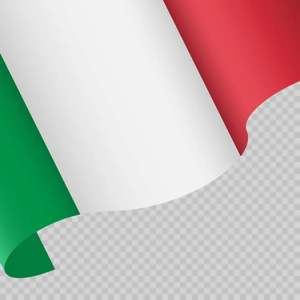 Italian flag. Italian translation of the inscription: Italy. Second of June. Italian Republic Holiday — Stock Vector