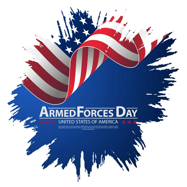 Projeto de cartaz de modelo de dia das forças armadas. Fundo de ilustração vetorial para o dia das Forças Armadas . —  Vetores de Stock