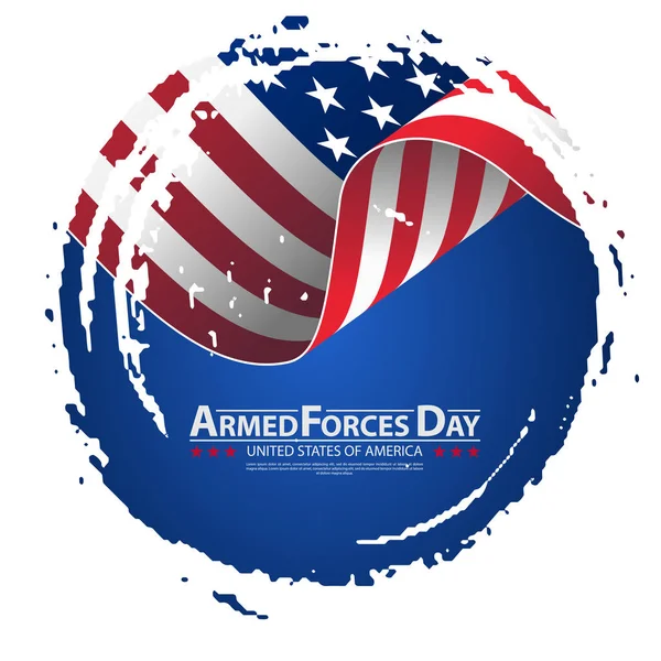 Projeto de cartaz de modelo de dia das forças armadas. Fundo de ilustração vetorial para o dia das Forças Armadas . —  Vetores de Stock